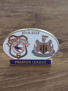 Cardiff City V Newcastle United 18/19 Prwmier League Pin Badge for sale on Ebay