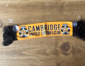 Cambridge United Football Club Football Supporters car window suckered Scarf for sale on Ebay