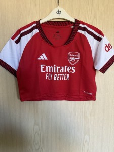 adidas Arsenal Home Shirt (Crop Top) Red/White Womans Size M Short Sleeve for sale on Ebay