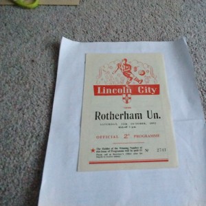 Lincoln City v Rotherham United Football Programme 11/10/1952. for sale on Ebay