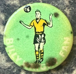 WOLVES FC BADGE BILLY WRIGHT RARE ORIGINAL ISSUE VINTAGE OLD FOOTBALL BADGE for sale on Ebay
