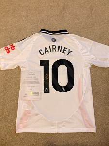 Signed Tom Cairney Fulham shirt with COA for sale on Ebay