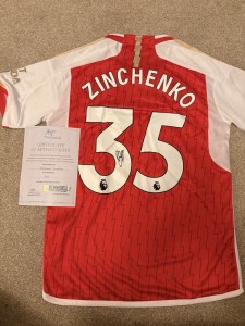 Arsenal Oleksandr Zinchenko 35 Signed Football Shirt with COA for sale on Ebay