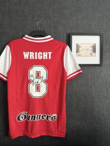 Signed Ian Wright 1998/1999 Arsenal Home Shirt With COA + Picture for sale on Ebay