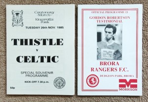 Inverness Thistle v Celtic 1985 & Brora v Celtic for sale on Ebay