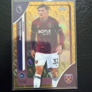 Topps Chrome Premier League 2026 Freddie Potts West Ham. Logofactor 47/50 for sale on Ebay