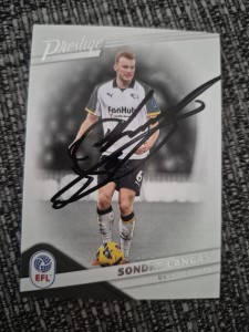Signed Sondre Langas Derby County Football EFL Prestige Panini Card 2025/26 for sale on Ebay