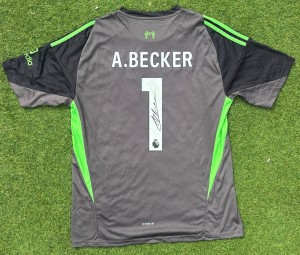 ALISSON BECKER Rare hand signed 25/26 Liverpool Goalkeeper Shirt COA for sale on Ebay