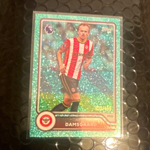 topps premier league 2026/27 mikkel damsgaard brentford 32/499 parallel for sale on Ebay