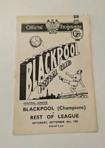 Blackpool(champions) V Rest Of League 1950 Central League Match for sale on Ebay