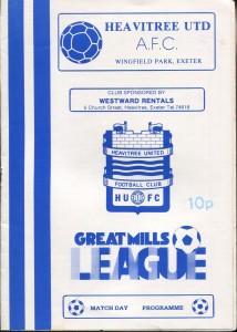 Heavitree United v Warminster Town 07/02/87 Western Division 1 for sale on Ebay