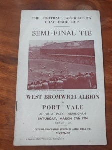 FA Cup Semi Final Programme West Bromwich Albion V Port Vale @ Villa Park 1954 for sale on Ebay