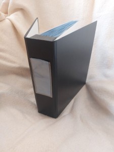 FOOTBALL PROGRAMME BINDER, black vinyl, spine width 4.5cm, for 12 x A5 progs for sale on Ebay