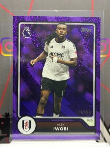 2026-27 topps premier league flagship Alex Iwobi purple Mini Diamond /199 Fulham for sale on Ebay