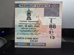 1985 FA Cup Final Everton v Manchester United Ticket Stub for sale on Ebay