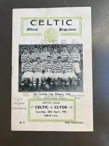 Celtic v Clyde  28th April 1951 Scottish League Div 1 for sale on Ebay