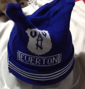 Everton FC vintage 1980s FA Cup Final knitted SKI HAT - UNWORN for sale on Ebay