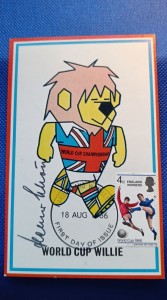 1966 World Cup Willie FDC postcard, Signed Helmut Schon, West Germany Manager, for sale on Ebay