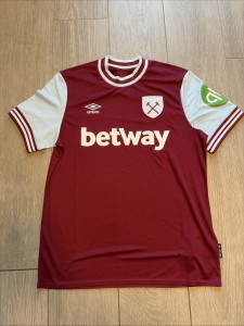 West Ham United 2024/25 Home Football Shirt Umbro Betway Adult Large for sale on Ebay