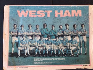 Autographs  West Ham United  Signed Team Picture 1980s From Shoot Magazine for sale on Ebay