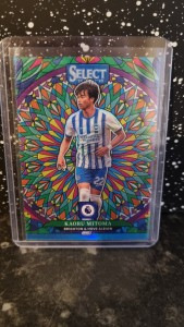 2024-25 Panini Prem Select Kaoru Mitoma Stained Glass !! CASE HIT !! Brighton FC for sale on Ebay