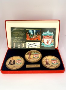 Rare The Kop Collection Liverpool FC Medals Winners Of The Treble 2001 No 378 for sale on Ebay