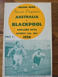 Austrslia VS Blackpool 1958 Oval Programme Good condition for sale on Ebay