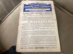 Queens Park Rangers v Barnsley Division 2 programme 24/3/51 for sale on Ebay