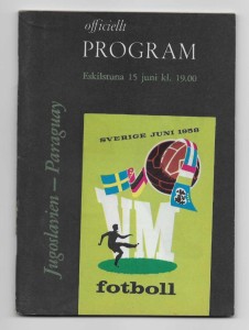 1958 FIFA World Cup Group 2 - YUGOSLAVIA v. PARAGUAY for sale on Ebay