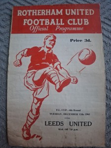 Rotherham United v Leeds United programme.  12/12/1961  League Cup  for sale on Ebay