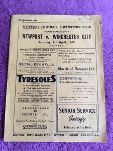 1959/60 NEWPORT (ISLE OF WIGHT) v WINCHESTER CITY FOOTBALL PROGRAMME for sale on Ebay