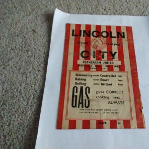 Rare Lincoln City v Rotherham United Football Programme 15/12/1945. for sale on Ebay