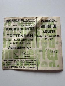 1968 MANCHESTER UNITED v TOTTENHAM HOTSPUR FA Cup 3rd round Ticket Stub 27/1/68 for sale on Ebay