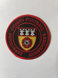 DERBYSHIRE COUNTY FOOTBALL ASSOC Embroidered Badge for sale on Ebay