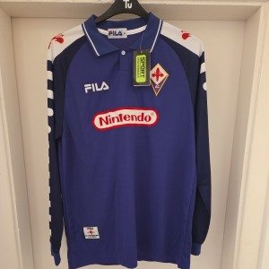 Fiorentina 1998/99 Football Batistuta #9 Home Retro Shirt and Long sleeved for sale on Ebay