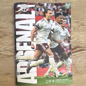 Arsenal v Leeds United Official Matchday Programme Football Season 2025-2026 for sale on Ebay