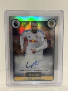 Lukas Nmecha Autograph Card Topps Merlin PL 2026 MV-LN Leeds United for sale on Ebay