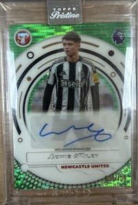 Topps Pristine Premiere League 26 Lewis Miley Auto /150 Newcastle United for sale on Ebay