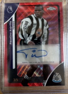 Topps Chrome Premier League 2026 Faustino Asprilla Auto /5 Newcastle United for sale on Ebay