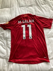 Liverpool Shirt Signed Mo Salah Original Signed Shirt Beckett authenticated for sale on Ebay