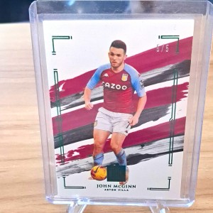 panini impeccable premier league 2020-21 john mcginn aston villa emerald 5/5 for sale on Ebay