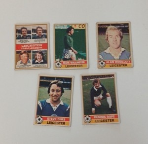 Topps Footballers football cards Leicester City 1976/77 x 5 Team Leaders for sale on Ebay