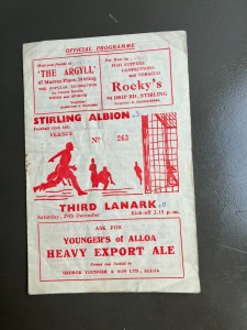 Stirling Albion v Third Lanark 29th Dec 1956 Scottish League Div 2 for sale on Ebay