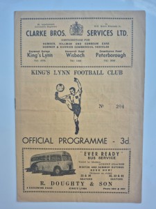 1955/56 - King's Lynn v Boston United - Midland League- 21st September 1955. for sale on Ebay