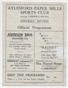 1935/36 FA Cup Extra Preliminary Round - AYLESFORD PAPER MILLS v. RAMSGATE for sale on Ebay