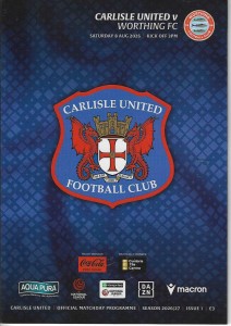 26/27 CARLISLE UNITED V WORTHING (2-3)(NATIONAL LGE)(FIRST EVER) for sale on Ebay