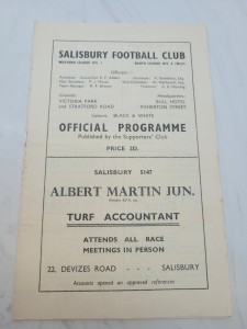 Salisbury V Bournemouth & Boscombe 'A' 19.3. 1949 - Hants League Div 3 for sale on Ebay