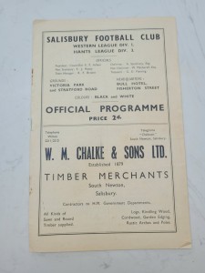 Salisbury FC V Weymouth 25.8. 1948 - Western League Benefit for sale on Ebay