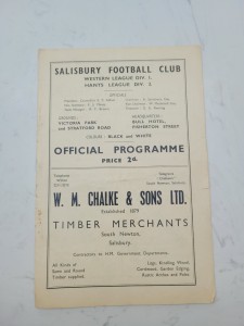 Salisbury FC V Eastleigh Spartans  11.12. 1948 - Russell Coates Cup for sale on Ebay