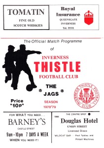 INVERNESS THISTLE v Hibs / Hibernian, 2nd August 1978, Friendly for sale on Ebay